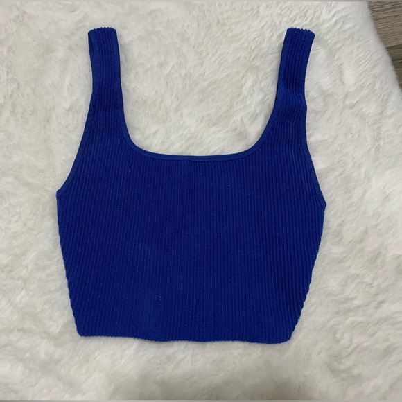 Babaton sleeveless ribbed crop top - Picture 1 of 3